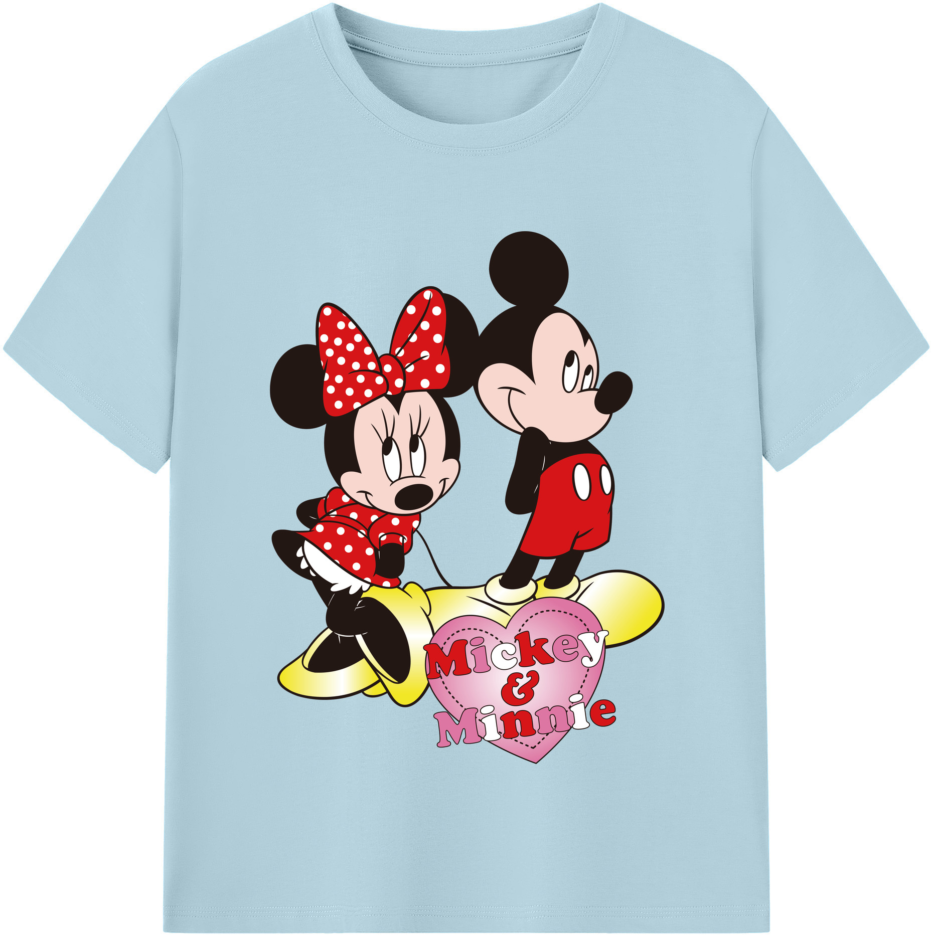 （画像用） ミッキーマウス Mickey Mouse 綿100％半袖Tシャツ（フロントプリント）